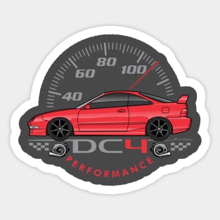 red dc4 Sticker